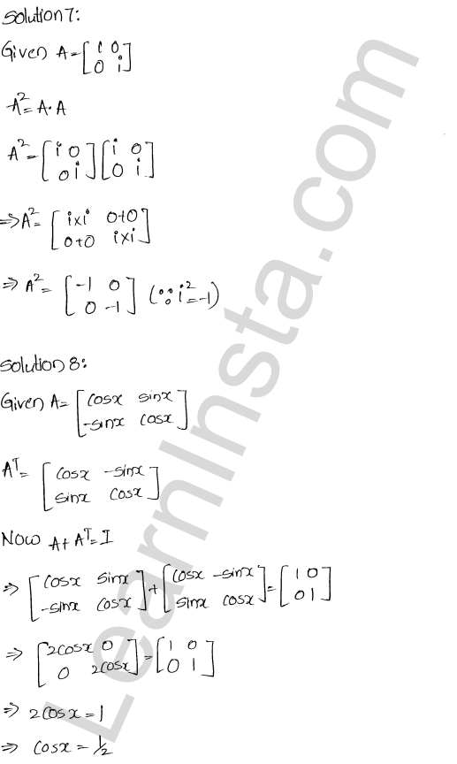 RD Sharma Class 12 Solutions Chapter 5 Algebra of Matrices Ex 5.5 1.3