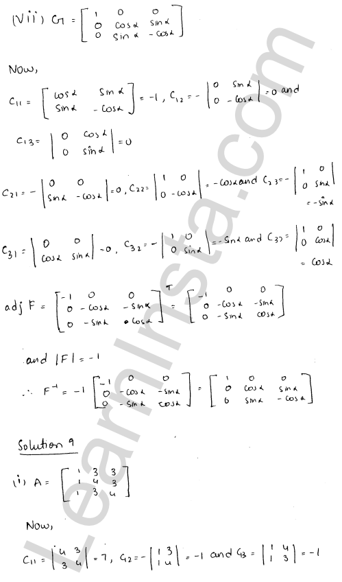 RD Sharma Class 12 Solutions Chapter 7 Adjoint and Inverse of a Matrix Ex 7.1 1.15