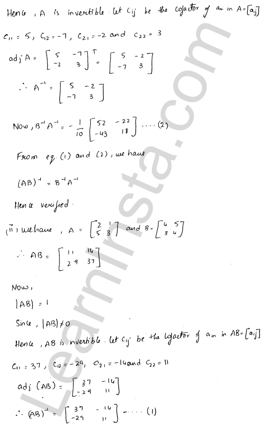 RD Sharma Class 12 Solutions Chapter 7 Adjoint and Inverse of a Matrix Ex 7.1 1.18