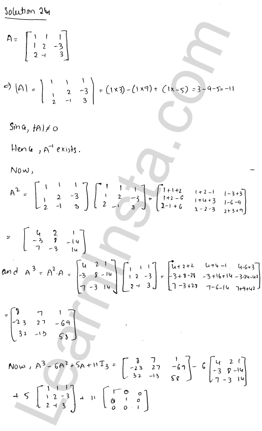 RD Sharma Class 12 Solutions Chapter 7 Adjoint and Inverse of a Matrix Ex 7.1 1.32