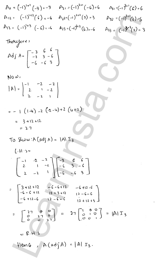 RD Sharma Class 12 Solutions Chapter 7 Adjoint and Inverse of a Matrix Ex 7.1 1.49