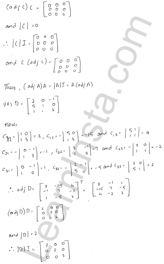 RD Sharma Class 12 Solutions Chapter 7 Adjoint and Inverse of a Matrix Ex 7.1 1.5