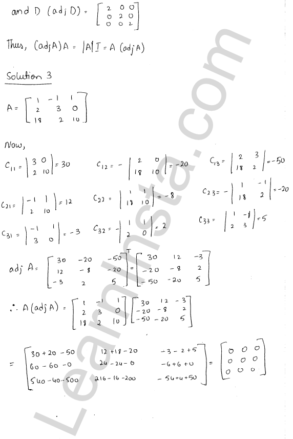 RD Sharma Class 12 Solutions Chapter 7 Adjoint and Inverse of a Matrix Ex 7.1 1.6