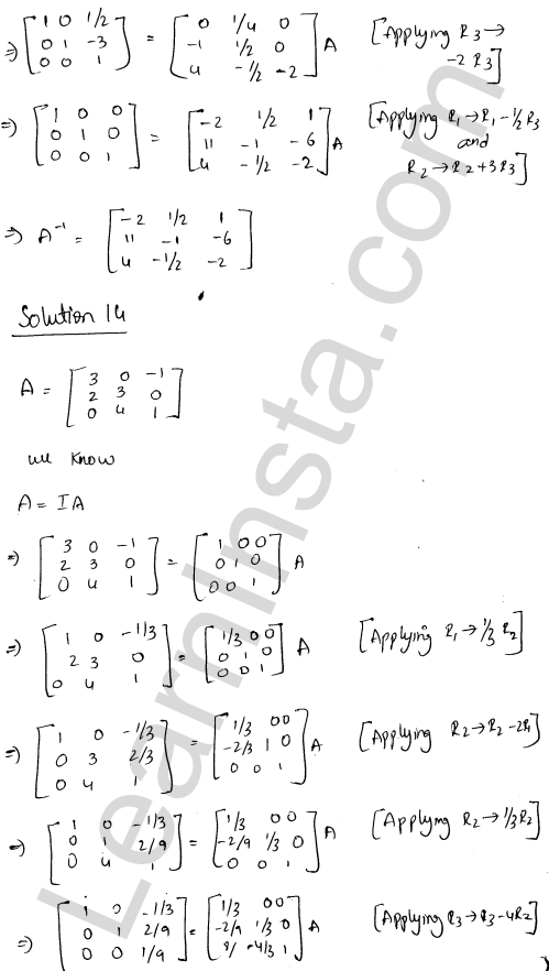 RD Sharma Class 12 Solutions Chapter 7 Adjoint and Inverse of a Matrix Ex 7.2 1.13