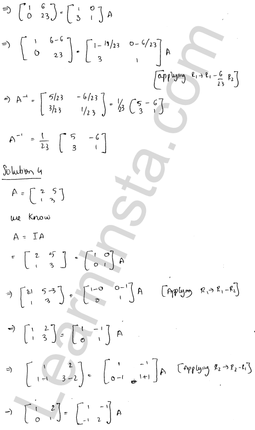 RD Sharma Class 12 Solutions Chapter 7 Adjoint and Inverse of a Matrix Ex 7.2 1.3
