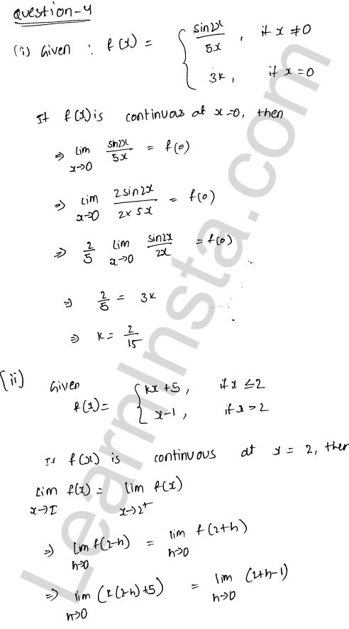 RD Sharma Class 12 Solutions Chapter 9 Continuity Ex 9.2 1.22