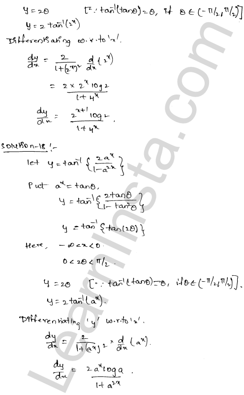 RD Sharma Class 12 Solutions Chapter 11 Differentiation Ex 11.3 1.12