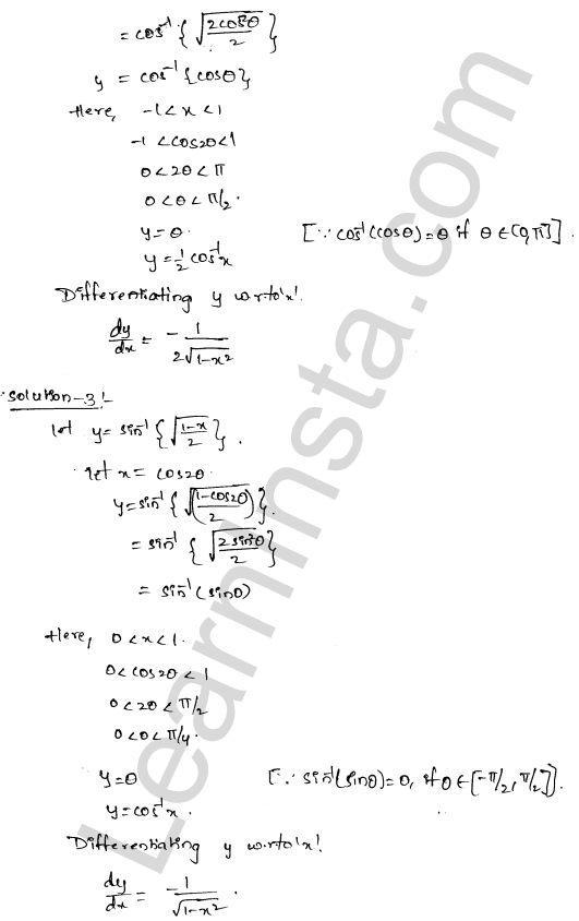 RD Sharma Class 12 Solutions Chapter 11 Differentiation Ex 11.3 1.2