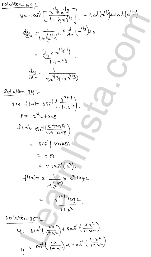 RD Sharma Class 12 Solutions Chapter 11 Differentiation Ex 11.3 1.20