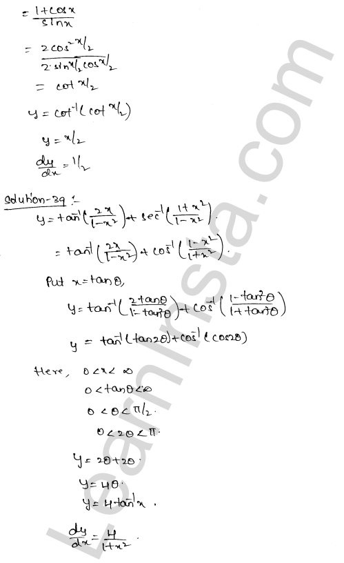 RD Sharma Class 12 Solutions Chapter 11 Differentiation Ex 11.3 1.23
