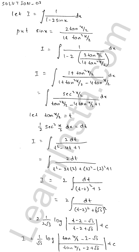 RD Sharma Class 12 Solutions Chapter 19 Indefinite Integrals Ex 19.23 1.3