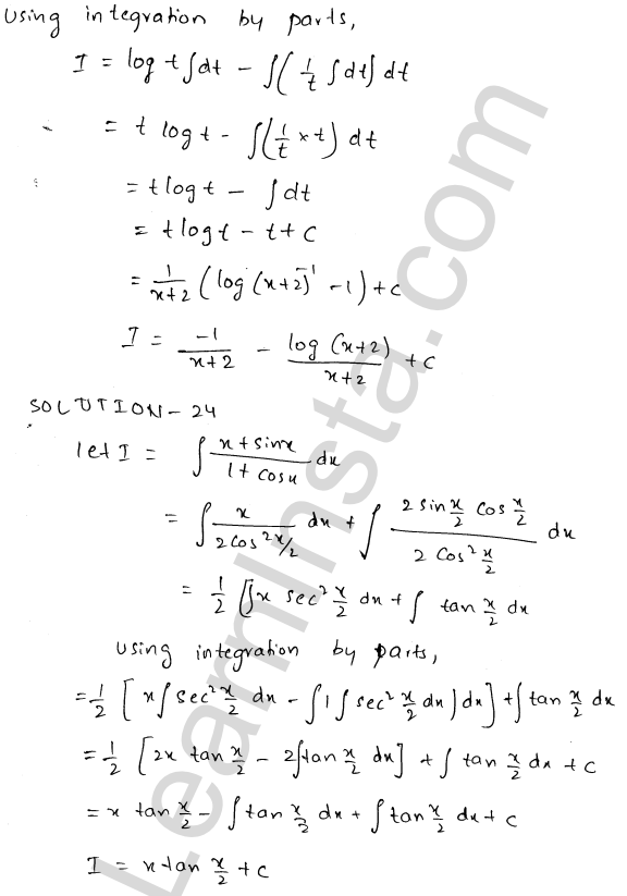 RD Sharma Class 12 Solutions Chapter 19 Indefinite Integrals Ex 19.25 1.11