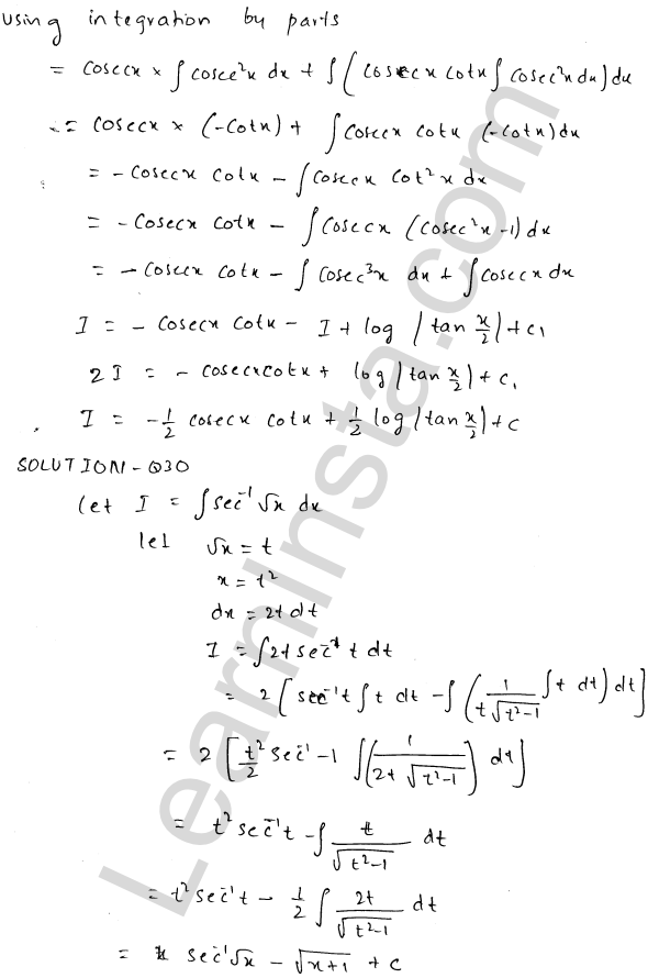 RD Sharma Class 12 Solutions Chapter 19 Indefinite Integrals Ex 19.25 1.14