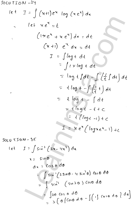 RD Sharma Class 12 Solutions Chapter 19 Indefinite Integrals Ex 19.25 1.17