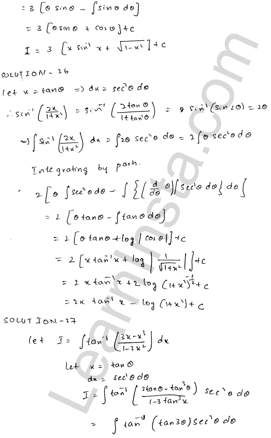 RD Sharma Class 12 Solutions Chapter 19 Indefinite Integrals Ex 19.25 1.18