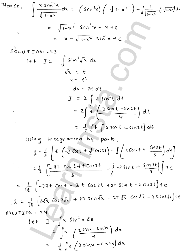 RD Sharma Class 12 Solutions Chapter 19 Indefinite Integrals Ex 19.25 1.28