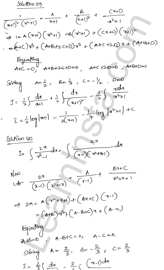 RD Sharma Class 12 Solutions Chapter 19 Indefinite Integrals Ex 19.30 1.25
