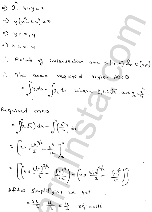 RD Sharma Class 12 Solutions Chapter 21 Areas of Bounded Regions Ex 21.3 1.27