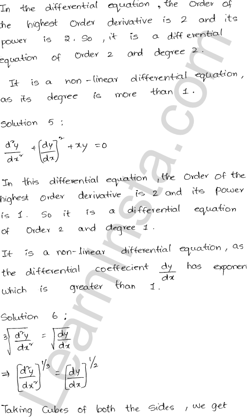 RD Sharma Class 12 Solutions Chapter 22 Differential Equations Ex 22.1 1.3