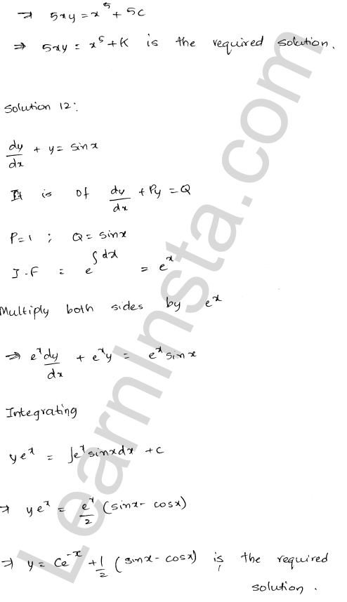 RD Sharma Class 12 Solutions Chapter 22 Differential Equations Ex 22.10 1.10