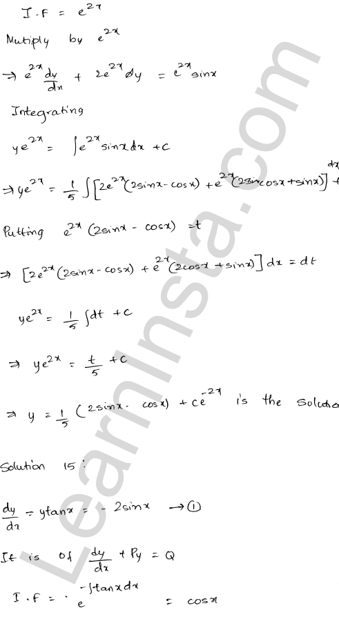 RD Sharma Class 12 Solutions Chapter 22 Differential Equations Ex 22.10 1.12