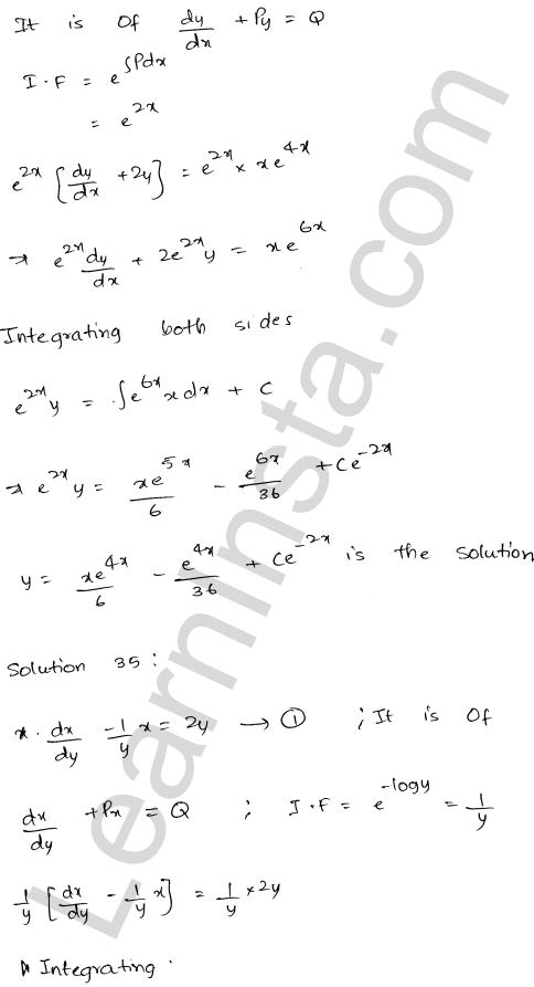 RD Sharma Class 12 Solutions Chapter 22 Differential Equations Ex 22.10 1.25