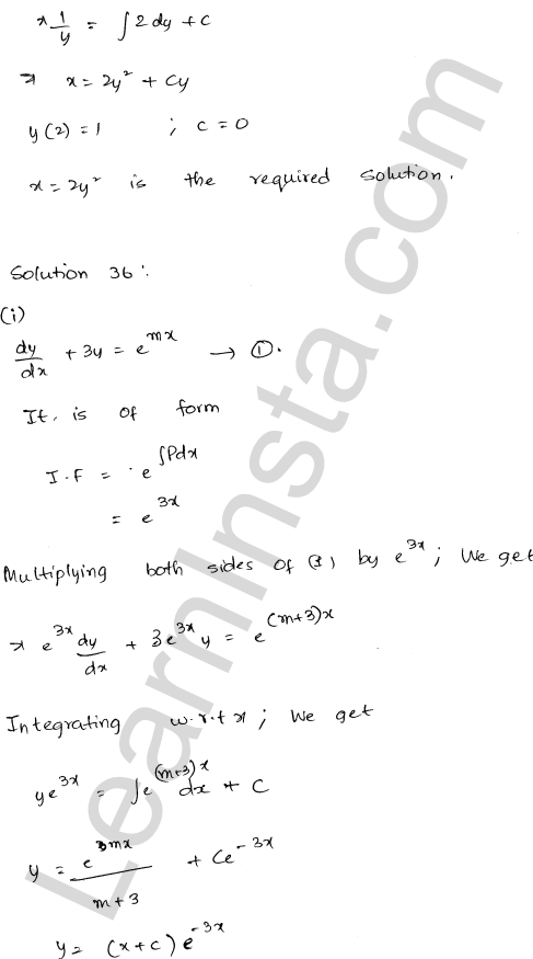 RD Sharma Class 12 Solutions Chapter 22 Differential Equations Ex 22.10 1.26