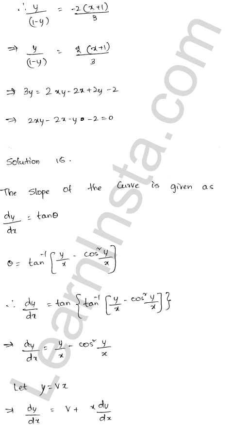 RD Sharma Class 12 Solutions Chapter 22 Differential Equations Ex 22.11 1.22