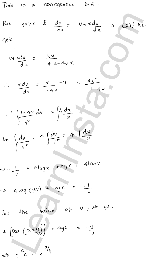 RD Sharma Class 12 Solutions Chapter 22 Differential Equations Ex 22.11 1.25