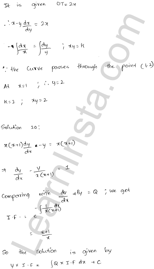 RD Sharma Class 12 Solutions Chapter 22 Differential Equations Ex 22.11 1.29