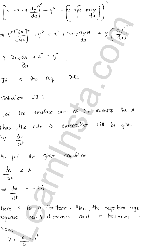 RD Sharma Class 12 Solutions Chapter 22 Differential Equations Ex 22.2 1.13