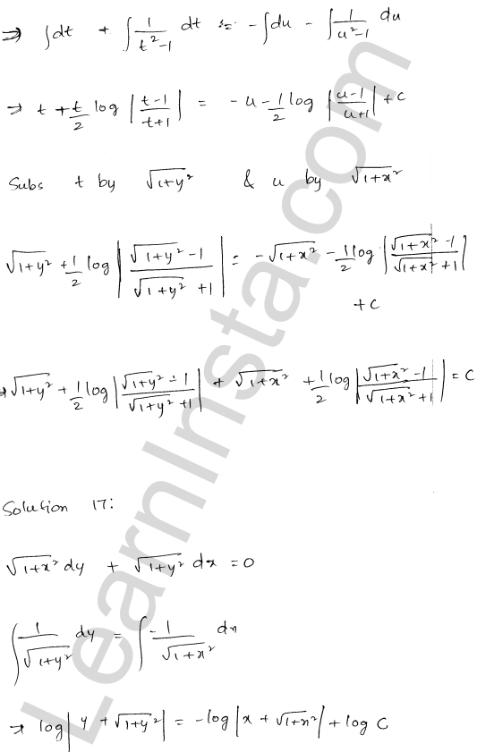 RD Sharma Class 12 Solutions Chapter 22 Differential Equations Ex 22.7 1.11