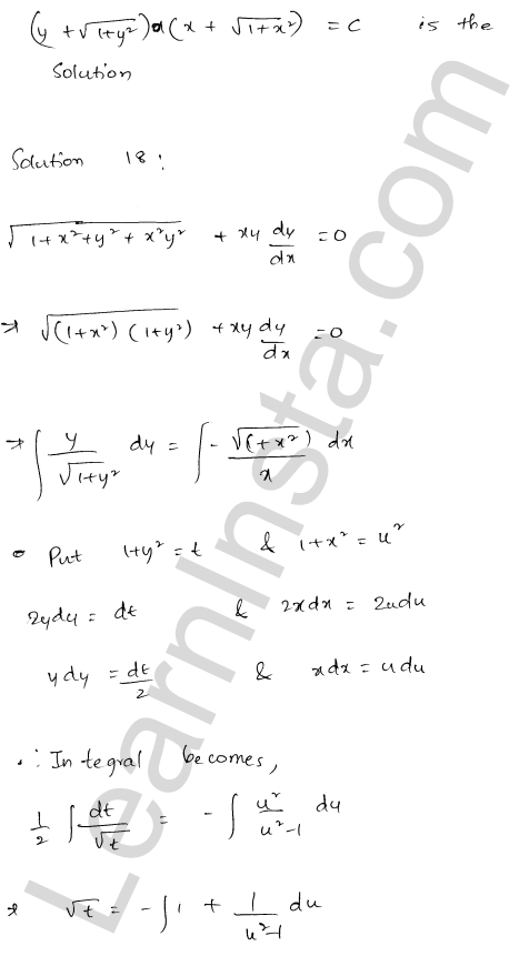 RD Sharma Class 12 Solutions Chapter 22 Differential Equations Ex 22.7 1.12