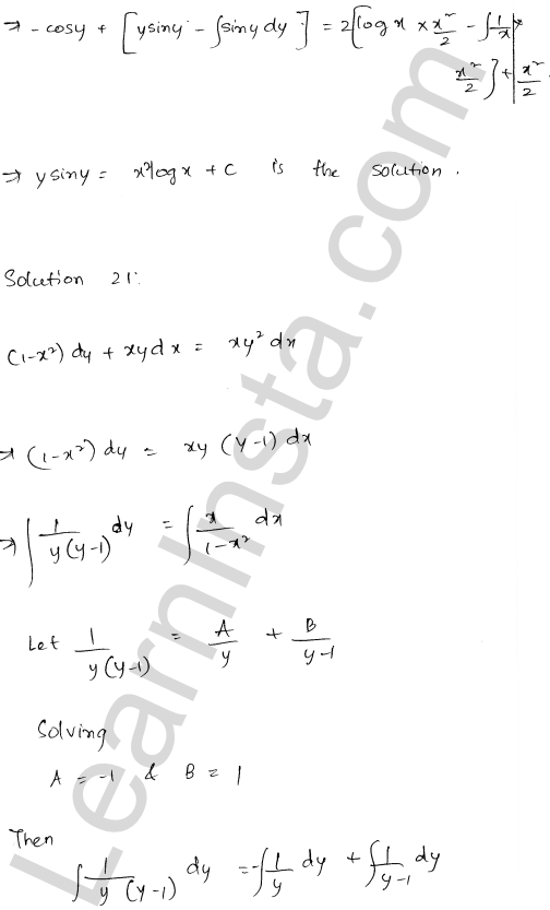 RD Sharma Class 12 Solutions Chapter 22 Differential Equations Ex 22.7 1.15