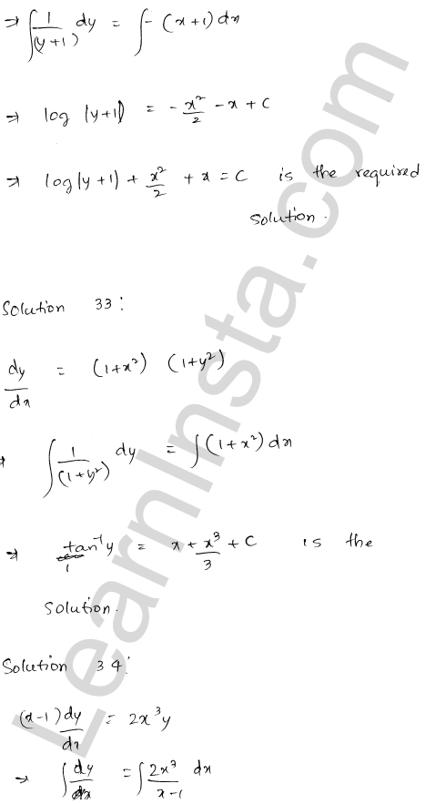 RD Sharma Class 12 Solutions Chapter 22 Differential Equations Ex 22.7 1.23