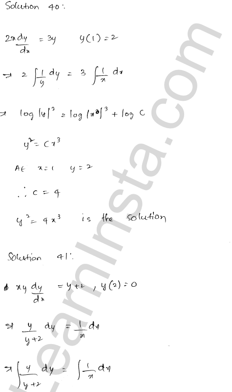 RD Sharma Class 12 Solutions Chapter 22 Differential Equations Ex 22.7 1.30