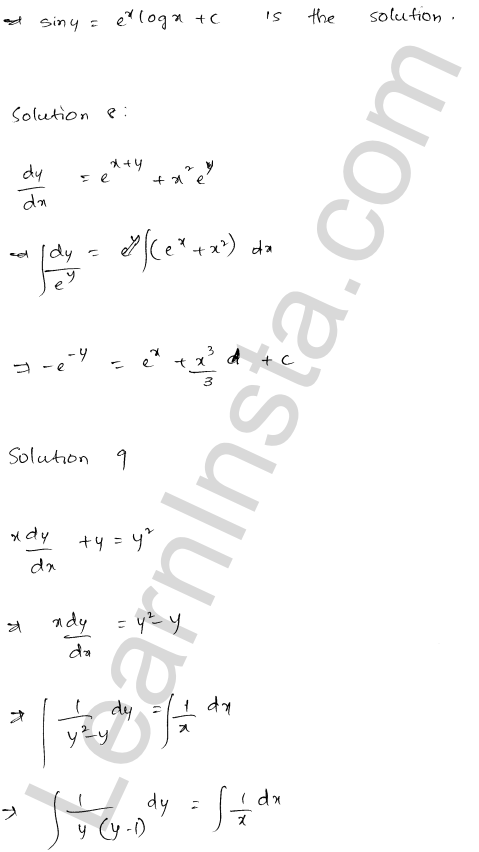 RD Sharma Class 12 Solutions Chapter 22 Differential Equations Ex 22.7 1.4