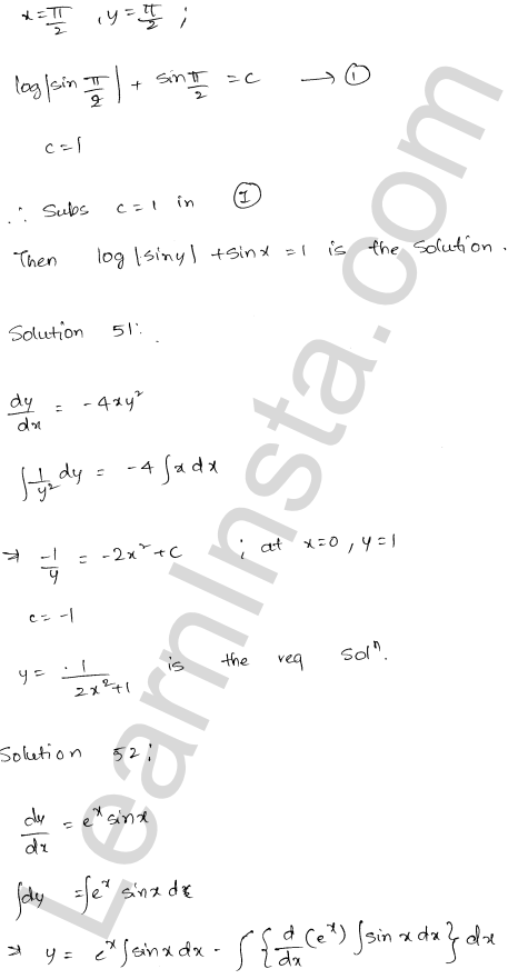 RD Sharma Class 12 Solutions Chapter 22 Differential Equations Ex 22.7 1.41