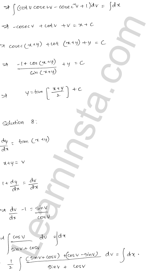 RD Sharma Class 12 Solutions Chapter 22 Differential Equations Ex 22.8 1.6