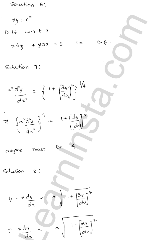 RD Sharma Class 12 Solutions Chapter 22 Differential Equations VSAQ 1.3