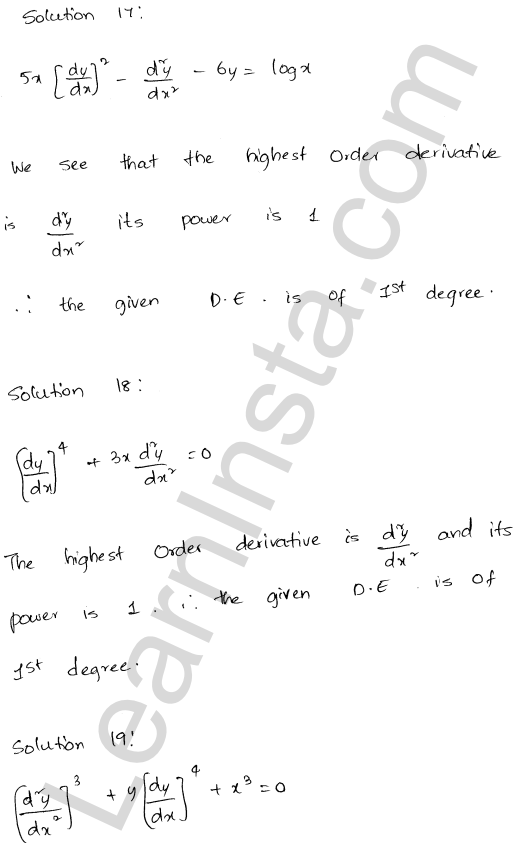RD Sharma Class 12 Solutions Chapter 22 Differential Equations VSAQ 1.9