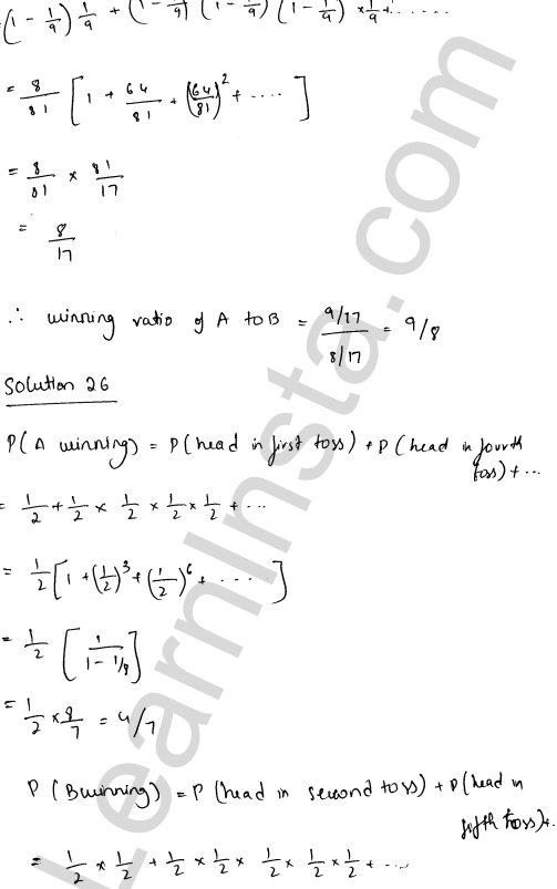 RD Sharma Class 12 Solutions Chapter 31 Probability Ex 31.5 1.17