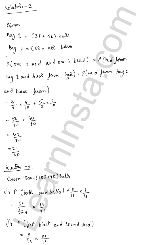 RD Sharma Class 12 Solutions Chapter 31 Probability Ex 31.5 1.2