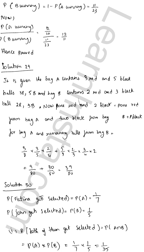 RD Sharma Class 12 Solutions Chapter 31 Probability Ex 31.5 1.21