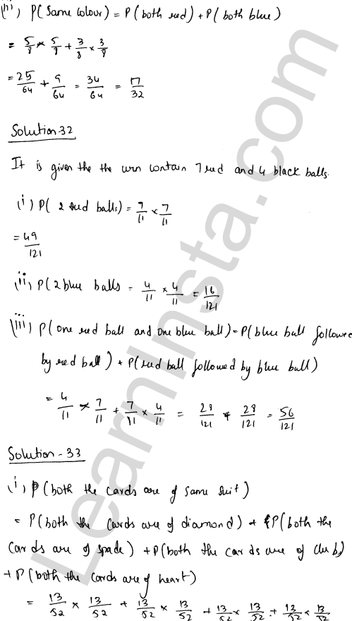 RD Sharma Class 12 Solutions Chapter 31 Probability Ex 31.5 1.23