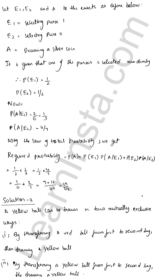 RD Sharma Class 12 Solutions Chapter 31 Probability Ex 31.6 1.3