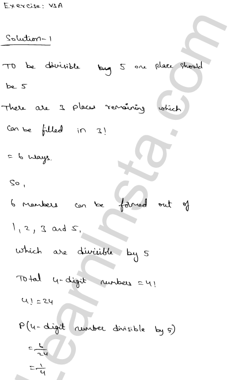 RD Sharma Class 12 Solutions Chapter 31 Probability VSAQ 1.1