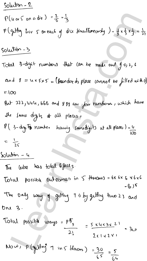 RD Sharma Class 12 Solutions Chapter 31 Probability VSAQ 1.2