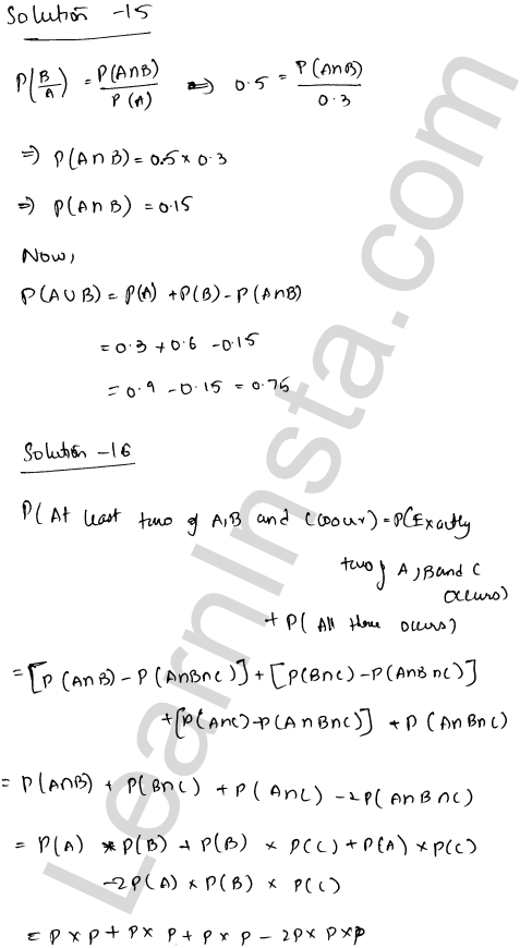 RD Sharma Class 12 Solutions Chapter 31 Probability VSAQ 1.6