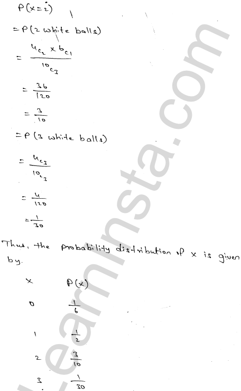 RD Sharma Class 12 Solutions Chapter 32 Mean and variance of a random variable Ex 32.1 1.27